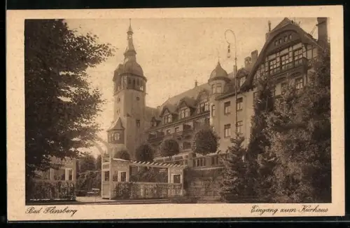 AK Bad Flinsberg, Eingang zum Kurhaus
