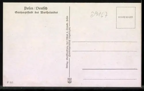 AK Posen / Poznan, Strassenpartie an der Schlossfreiheit