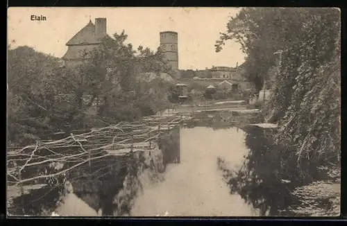 AK Etain, Ortspartie am Flussufer