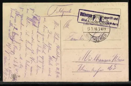 AK Truppenübungsplatz Warthelager, Blick auf das Schloss Weissenburg