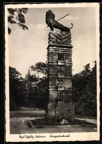 AK Bad Teplitz-Schönau, Kriegerdenkmal
