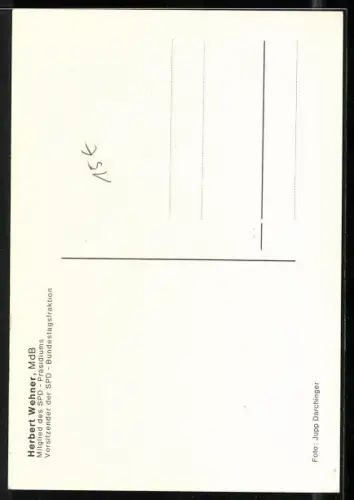 AK Portrait Herbert Wehner, Mitglied des SPD-Präsidiums