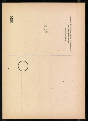 Künstler-AK Zeitgemässes, Export!, Besatzungssoldat auf Schwarzmarkt, Karikatur