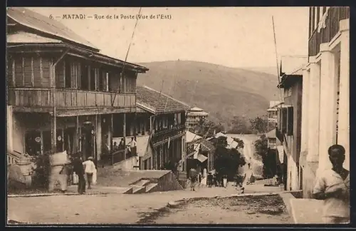 AK Matadi, Rue de la Poste, Vue de l`Est