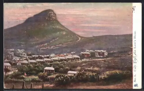 Künstler-AK Cape Town, Cape Town and Lion`s Head
