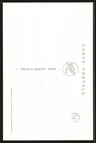 AK Tunis, La Cathedrale, Strassenbahn