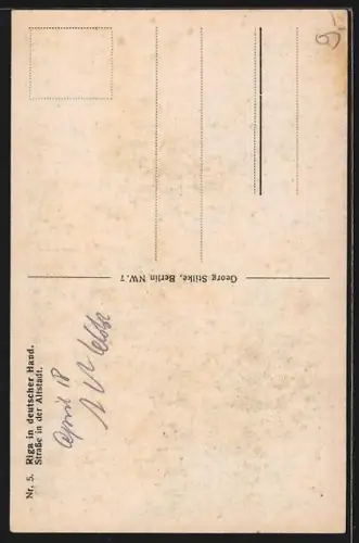 AK Riga, Strasse in der Altstadt