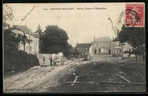 AK Moutier-Malcard, Mairie, Postes et Télégraphes