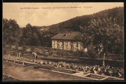 AK Ste-Feyre /Creuse, Sanatorium des Instituteurs et Institutrices, Le Jardin