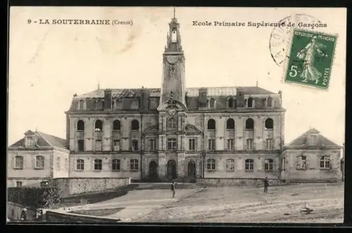 AK La Souterraine /Creuse, École Primaire Supérieure de Garcons