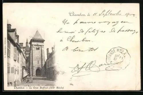 AK Chambon, Le Gros Beffroi, XIIe Siècle