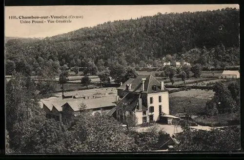 AK Chambon-sur-Voueize /Creuse, Usine Pouzol, Vue Générale