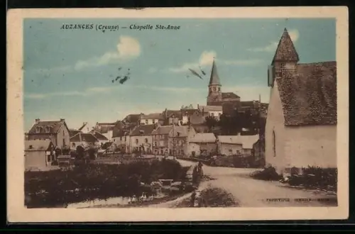 AK Auzances /Creuse, Chapelle Ste-Anne et vue du village pittoresque