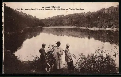 AK Lavaveix-les-Mines /Creuse, Paysage à la prise d`eau de l`Usine Électrique