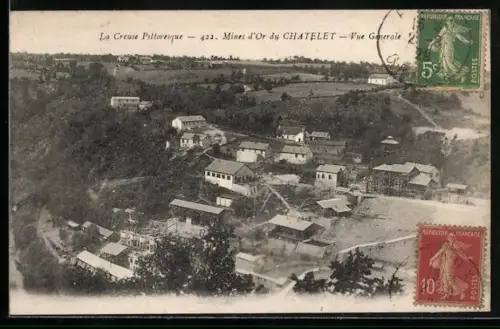 AK Châtelet /Creuse, Mines d`Or du Châtelet, Vue générale