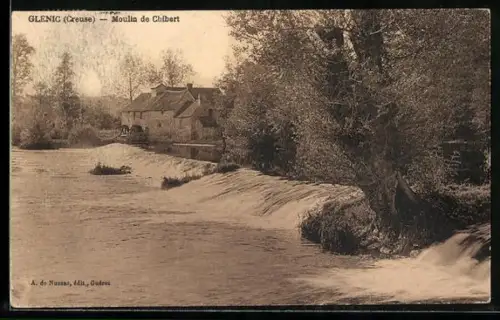 AK Glénic /Creuse, Moulin de Chibert et le cours d`eau environnant