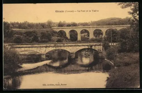 AK Glénic /Creuse, Le Pont et le Viaduc