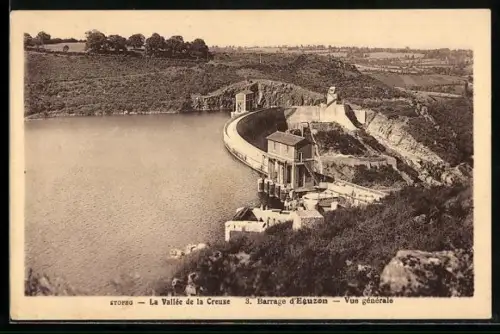 AK Éguzon /Creuse, Barrage d`Éguzon, Vue générale