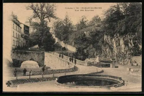 AK Évaux-les-Bains /Creuse, Vue des Sources