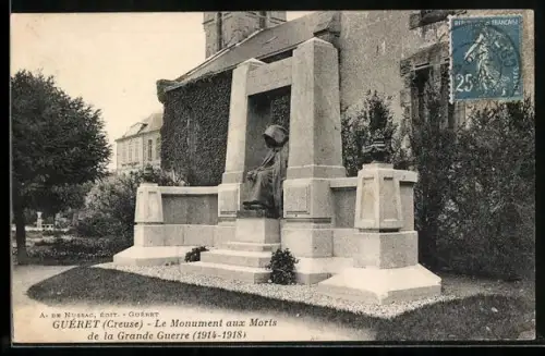 AK Guéret /Creuse, Le Monument aux Morts de la Grande Guerre, 1914-1918