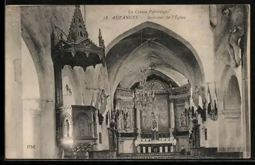 AK Auzances /Creuse, Intérieur de l`Église