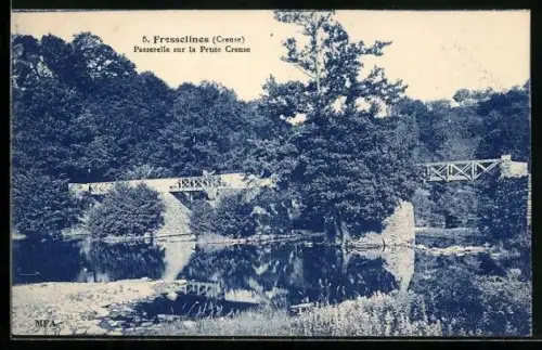 AK Fresselines /Creuse, Passerelle sur la Petite Creuse