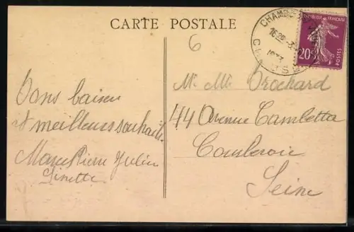 AK Chambon-sur-Voueize, Vue générale côté Est