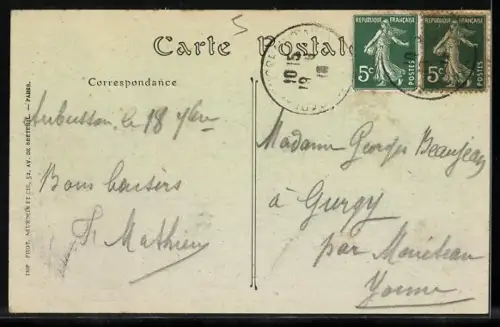 AK Aubusson, Vue sur le Chapitre, l`Église et la Tour de l`Horloge