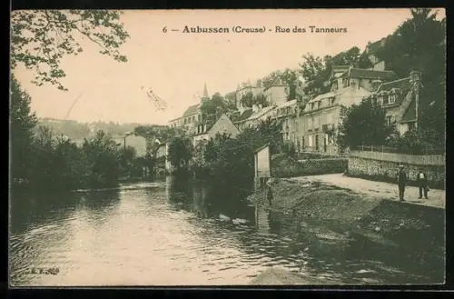 AK Aubusson /Creuse, Rue des Tanneurs et vue sur la rivière