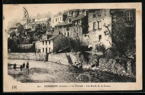 AK Aubusson /Creuse, La Terrade, Les Bords de la Creuse