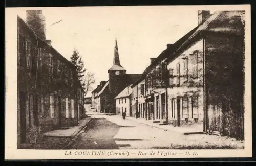 AK La Courtine /Creuse, Rue de l`Église