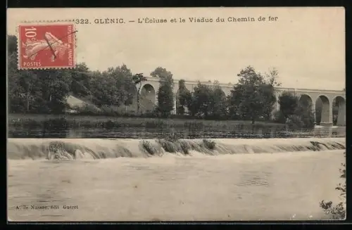 AK Glénic, L`Écluse et le Viaduc du Chemin de fer