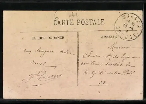 AK Bénévent-l`Abbaye /Creuse, Vue générale de la ville dans la Creuse pittoresque