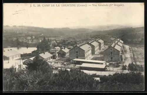 AK La Courtine /Creuse, Vue Générale, 1re Brigade