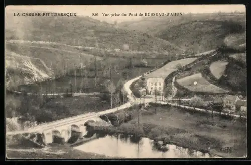 AK Busseau-d`Ahun /Creuse, Vue prise du Pont de Busseau-d`Ahun dans un paysage pittoresque de la Creuse