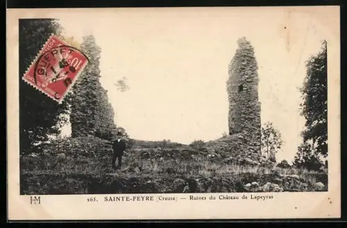 AK Sainte-Feyre /Creuse, Ruines du Château de Lapeyras