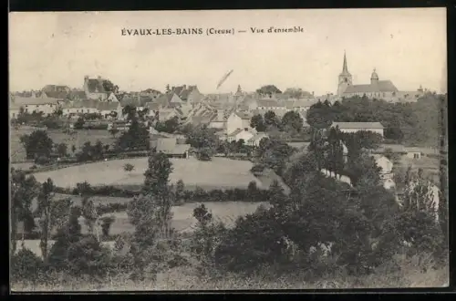 AK Évaux-les-Bains /Creuse, Vue d`ensemble