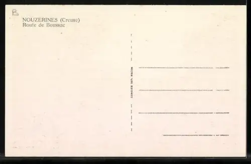 AK Nouzerines /Creuse, Route de Boussac