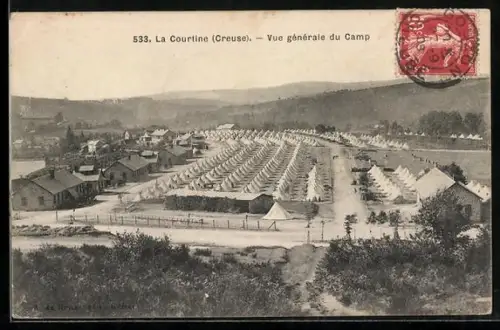 AK La Courtine /Creuse, Vue générale du Camp
