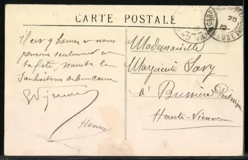 AK La Souterraine, Arrivée par la route de Limoges