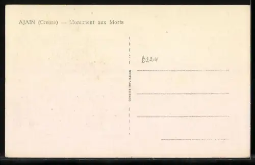 AK Ajain /Creuse, Monument aux Morts