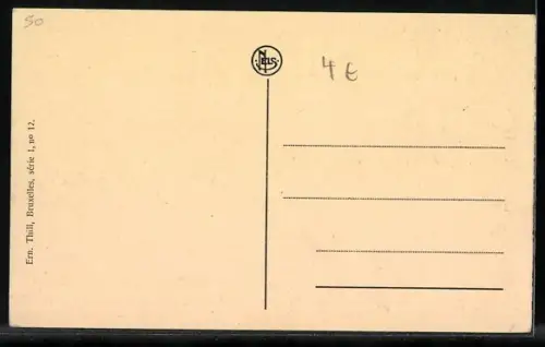 AK Bruxelles, Place de Brouckère, Strassenbahn