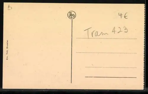 AK Anvers, Square de la Banque Nationale, Strassenbahn