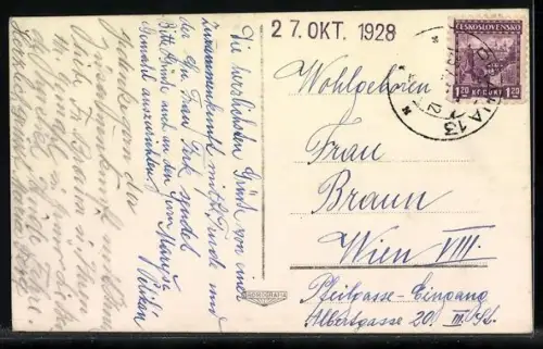 AK Praha, Vaclavske Nam., Strassenbahn