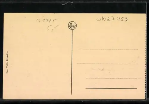 AK Gand, La Poste, Strassenbahn