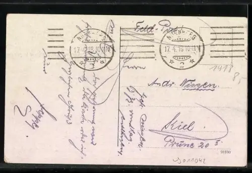 AK Nürnberg, Gesamtansicht mit Strassenbahn aus der Vogelschau