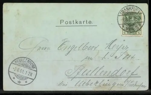 AK Frankfurt a. M., Strassenbahn in der Kaiserstrasse