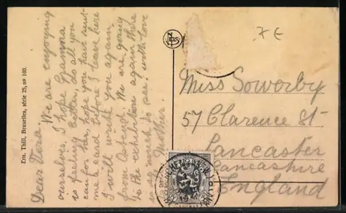 AK Anvers, Avenue De Keyser, Strassenbahn