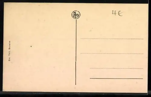 AK Louvain, Eglise Saint Pierre, Strassenbahn