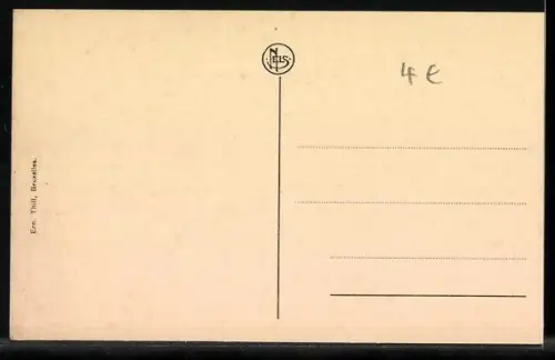 AK Louvain, Tram en Avenue des Allies vers la gare